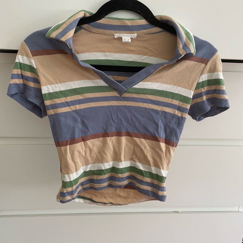 Full Tilt Multicolor Striped Crop Top